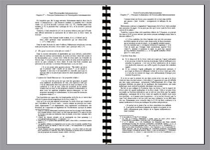 Disposition typographique dun exemplaire imprim� et reli�